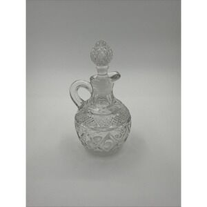 Vintage Imperial Glass of Ohio Cape Cod Clear Glass Cruet W Stopper